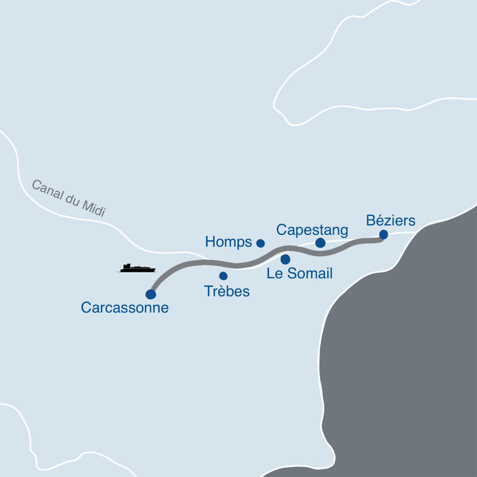 BELMOND ALOUETTE - ITINERARY 1 (Beziers to Carcassonne) - Unique Cruises